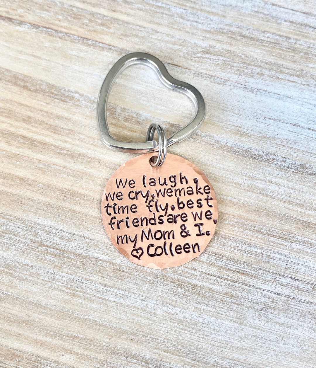 Personalized Keychain Gifts for Mom We Laugh Keychain Gifts for Grandma