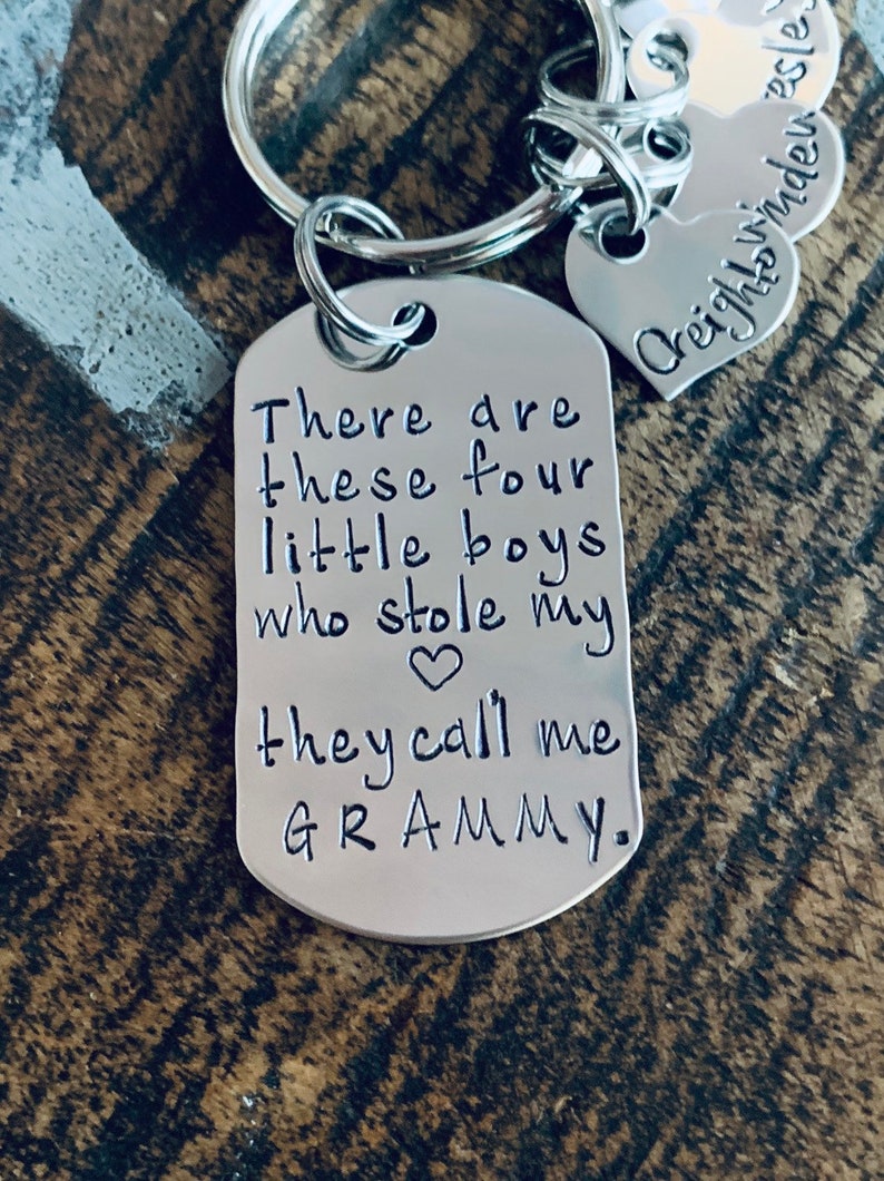 This Girl Stole My Heart Keychain Daddy Keychain Handstamped Keychain Gift for New Dad Dad Keychain These Girls Stole my Heart Fathers Day image 1
