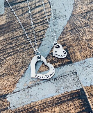 Set 2 Collane Cuore Mamma E Figlia Acciaio Inox Regalo Festa Mamma Compleanno