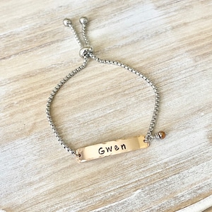 Girls Name Bracelet, Custom Name Bracelet, Rosegold Name Bracelet, Little Girl Bracelet, Dainty Bracelet, Personalized Gift for Kids,