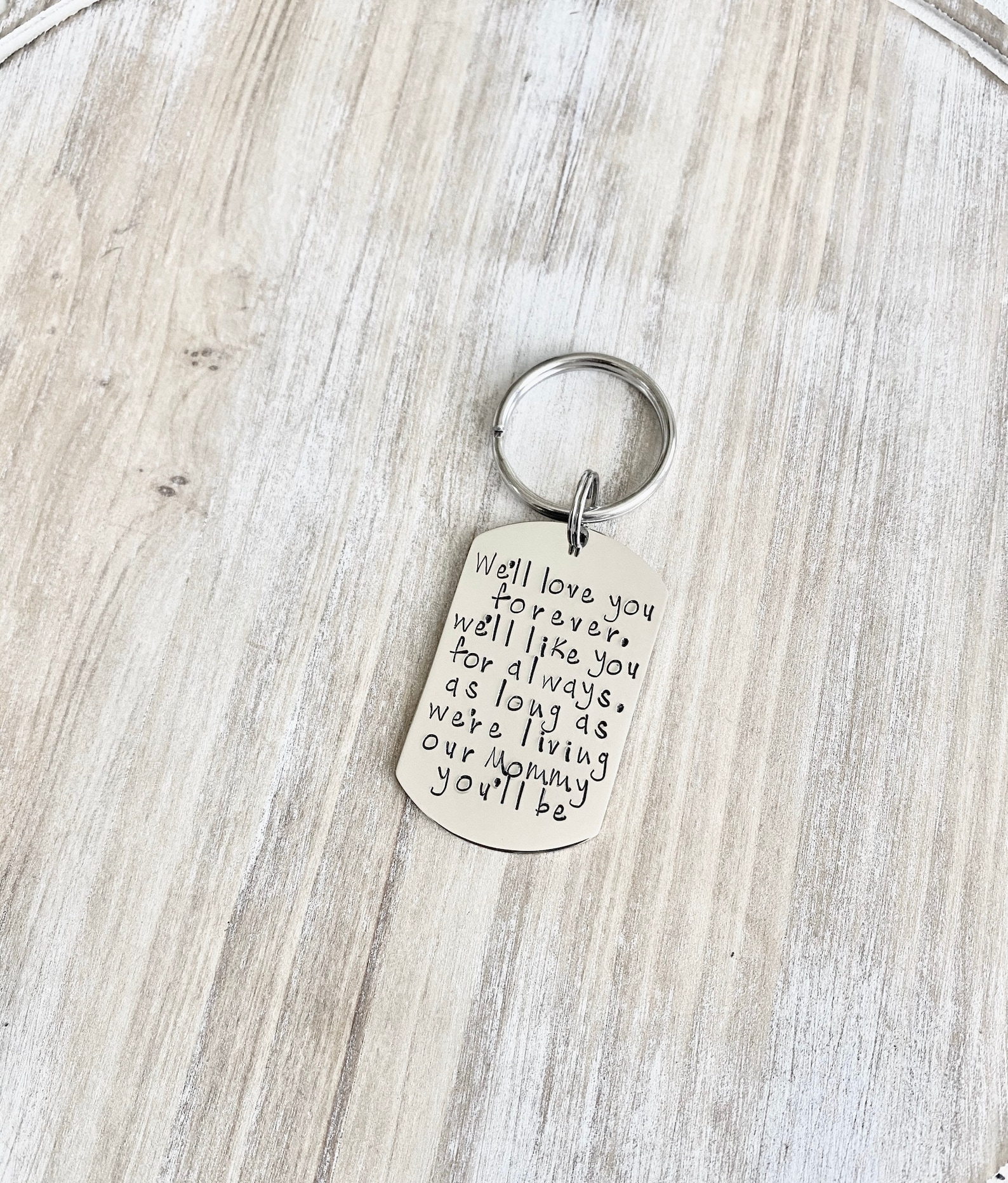 Quote Keychain Special Message Keychain Handstamped Keychain Etsy