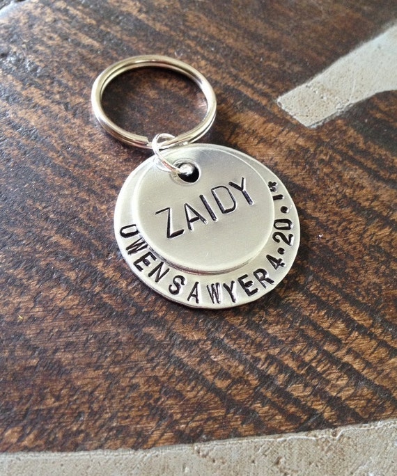Dad Keychain Daddy Keychain Handstamped Keychain Personalized Keychain Layered Keychain Dad Fathers Day Name Keychain Gift for Dad Il_570xn