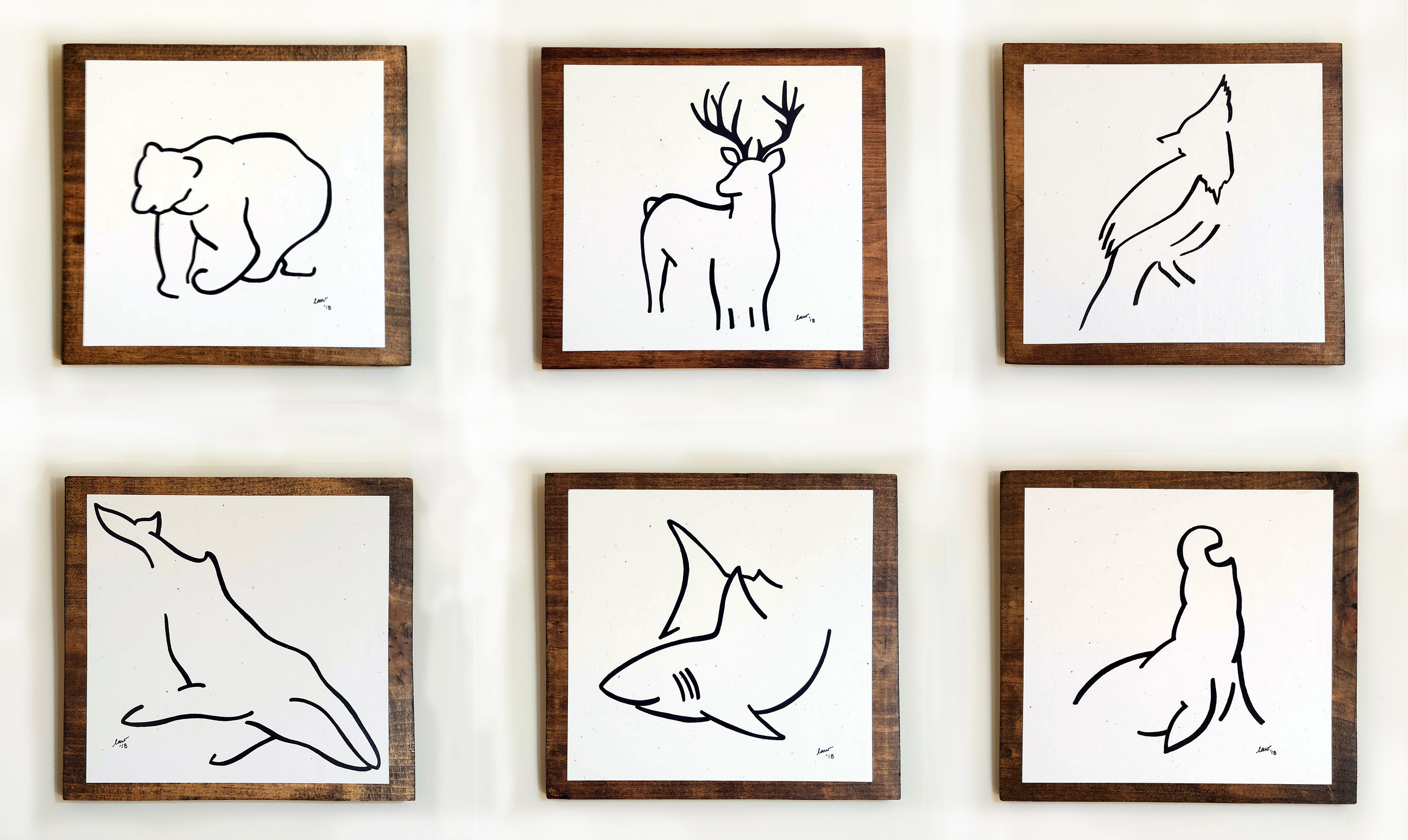 CUSTOM ANIMAL Minimalist Animal Art Original Drawings on Etsy