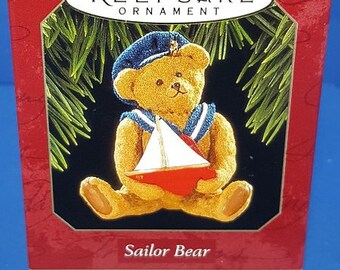 Hallmark Ornament 1997 SAILOR BEAR Bear with Sailboat New In Box