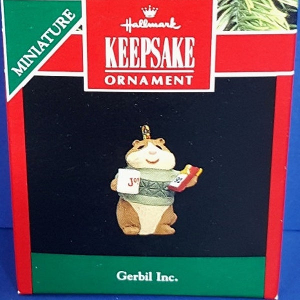 1992 Gerbil Inc. Hallmark Retired Miniature Ornament