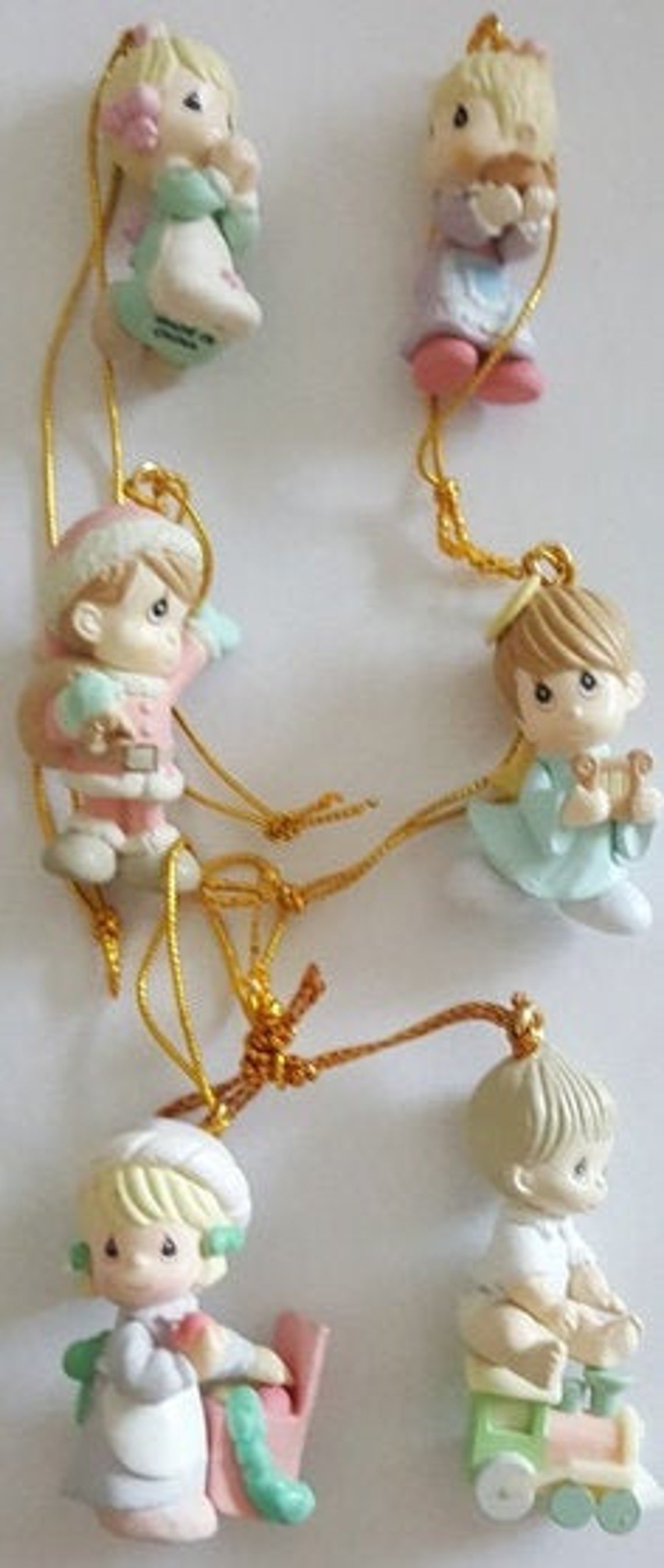 Precious Moments Miniature Christmas Ornaments Set/6 Group A Etsy