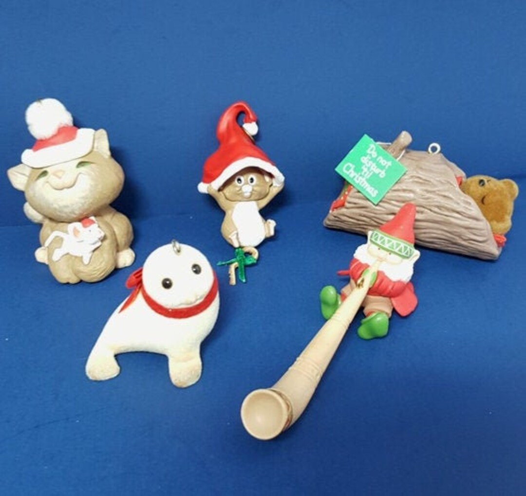 1984 89 hallmark vintage ornaments group of 5 no boxes etsy uk