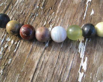 Large Mixed Lot Semi Precious Stone Beads Center Drilled Beads The Crow Keeper Destash