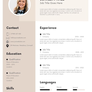 Modèles de CV pour Canva | Lot de CV modernes | Conception de CV professionnel modifiable | Téléchargement instantané | Travail