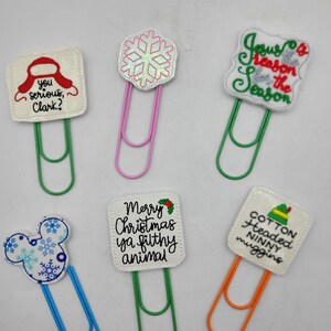 Christmas Jumbo Paperclip Bookmarks, Bookmark, Reading Gift, Christmas image 2