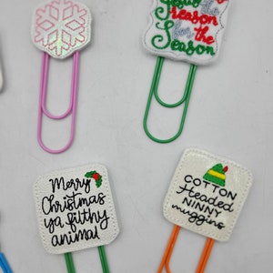 Christmas Jumbo Paperclip Bookmarks, Bookmark, Reading Gift, Christmas image 4