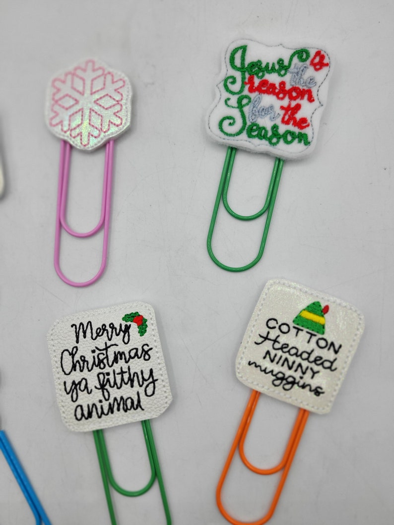 Christmas Jumbo Paperclip Bookmarks, Bookmark, Reading Gift, Christmas image 4