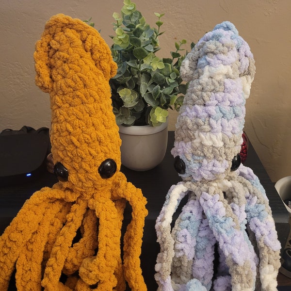 Squid Plush Crochet Handmade