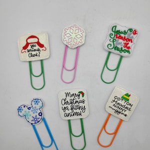 Christmas Jumbo Paperclip Bookmarks, Bookmark, Reading Gift, Christmas image 1