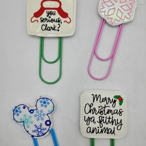 Christmas Jumbo Paperclip Bookmarks, Bookmark, Reading Gift, Christmas image 3