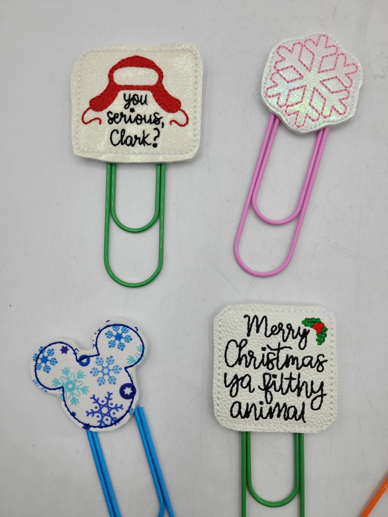 Christmas Jumbo Paperclip Bookmarks, Bookmark, Reading Gift, Christmas image 3