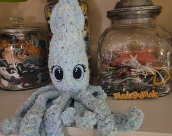 Squid Plush Crochet Handmade