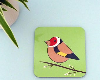 Goldfinch Bird Drinks Coaster - Cute and Colourful Garden Bird Gift