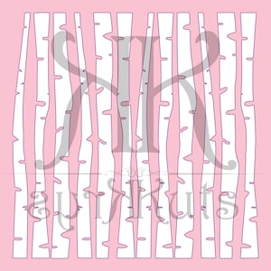 Birch Tree Stencil SVG DOWNLOAD