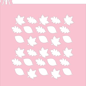 Autumn Falling Leaves Stencil SVG DOWNLOAD