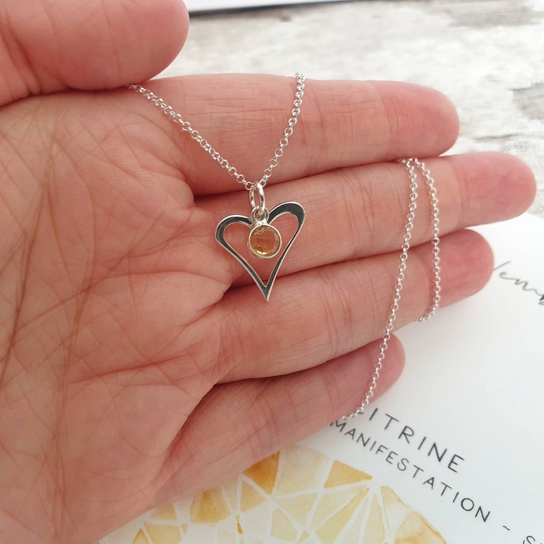 Citrine Necklace, Christmas Gifts for Her, November Birthday Gift