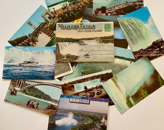 Niagara Falls Old Postcard Collection, Fold Out Cards, 1940's Automobiles, Variety Lot