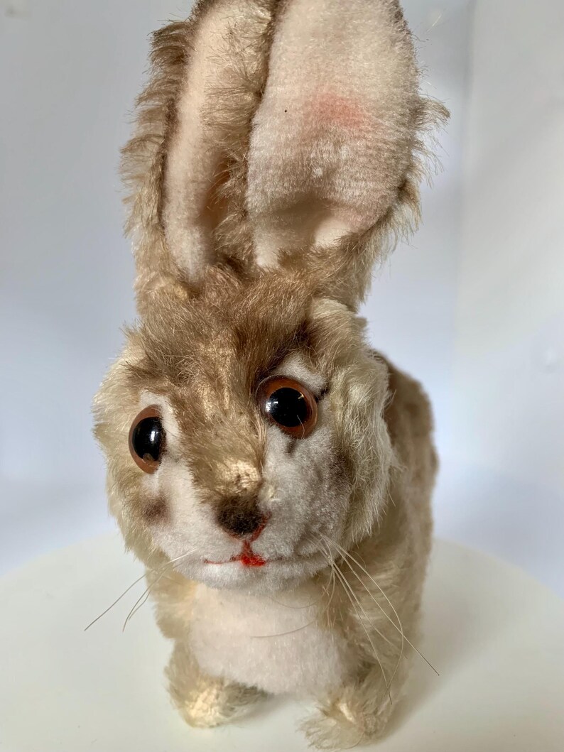 Steiff Brown Rabbit Vintage German Steiff Pummy Bunny Rabbit, Crouch Position, Swivel Head ...