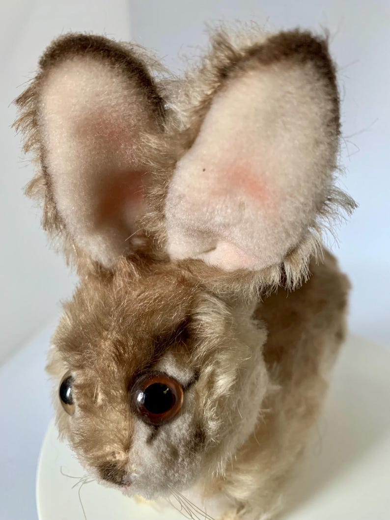Steiff Brown Rabbit Vintage German Steiff Pummy Bunny Rabbit, Crouch Position, Swivel Head ...