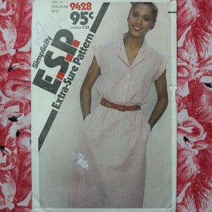 Uncut Simplicity 9428 Misses&#39; Pullover Dress  size 10, 12, 14  ESP  Extra-Sure Pattern