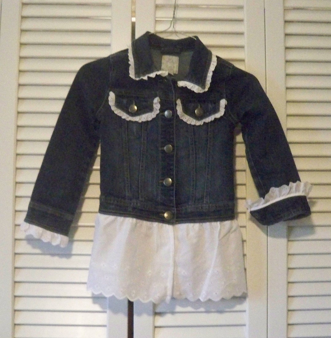 Upcycled Bespoke Denim Eyelet Skirt (S)