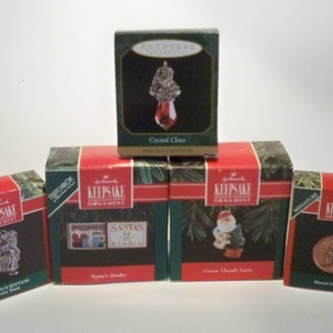 Hallmark Keepsake Christmas Miniature Ornaments  Set of 4