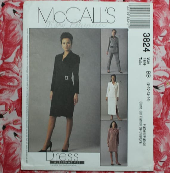 Uncut Mccall's 3824 Misses'/miss Petite Lined Jacket, Dresses, Pants and  Skirt Size 8, 10, 12, 14 Dress Alternatives - Etsy