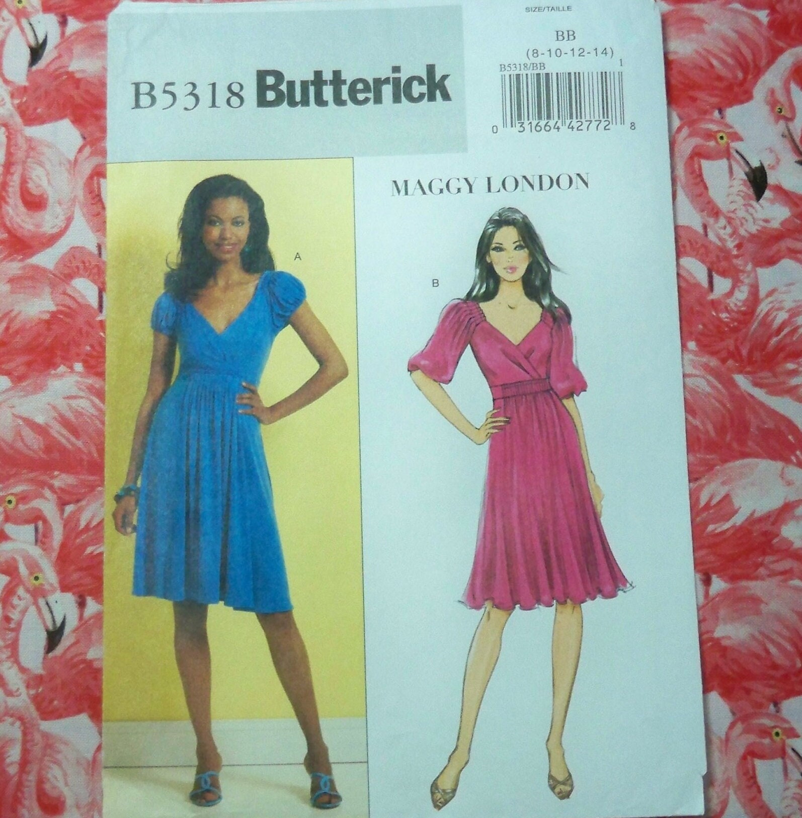 Uncut Butterick 5318 Misses' Slightly Flared Dress Size 8-10