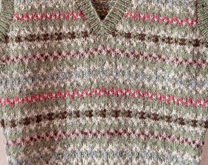 FairIsle Vest In Pure Shetland Wool