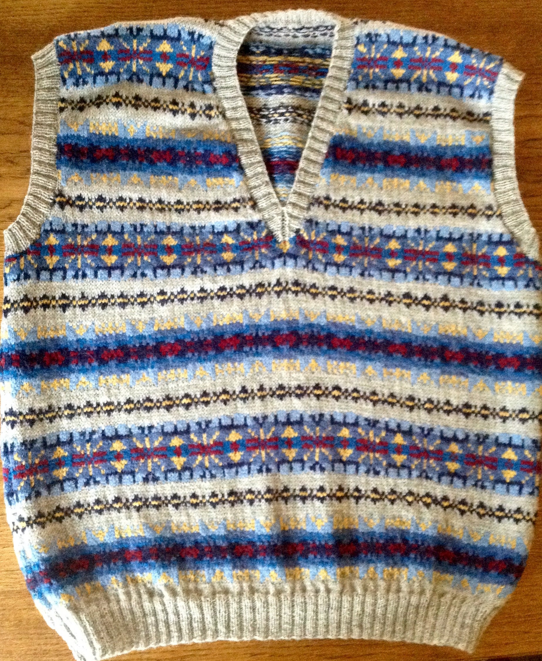 1940s Style Fair Isle Sleeveless Pullover - Etsy