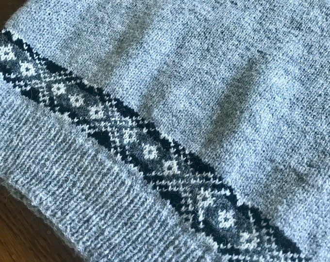 1940s Style Fair Isle Sleeveless Pullover Pure Shetland Yarn Autumnal shades