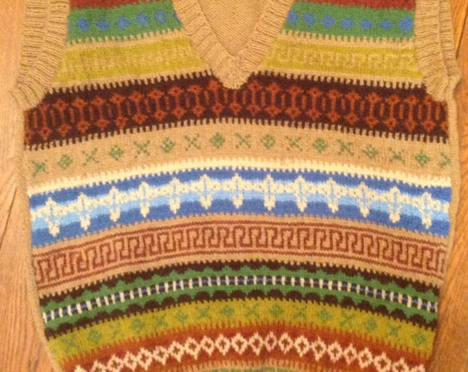 1970s  Style Multi Colour Tank Top