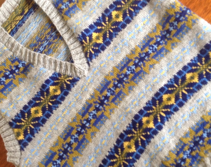 1940s Style Fair Isle Sleeveless Pullover