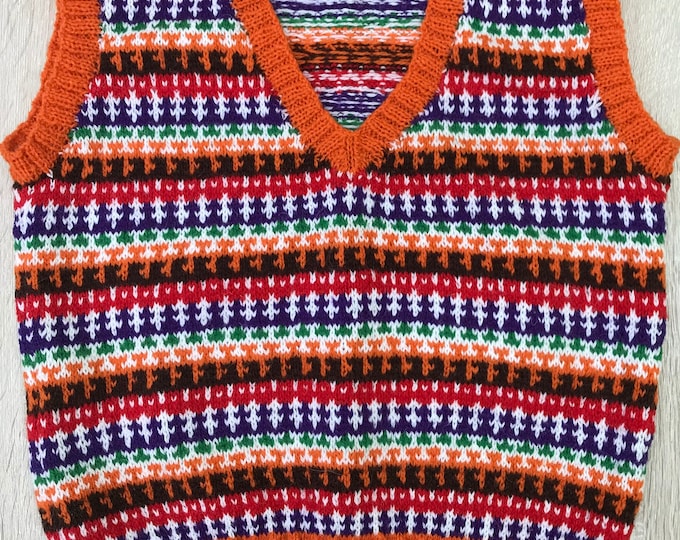 Retro Hand Knit Tank Top
