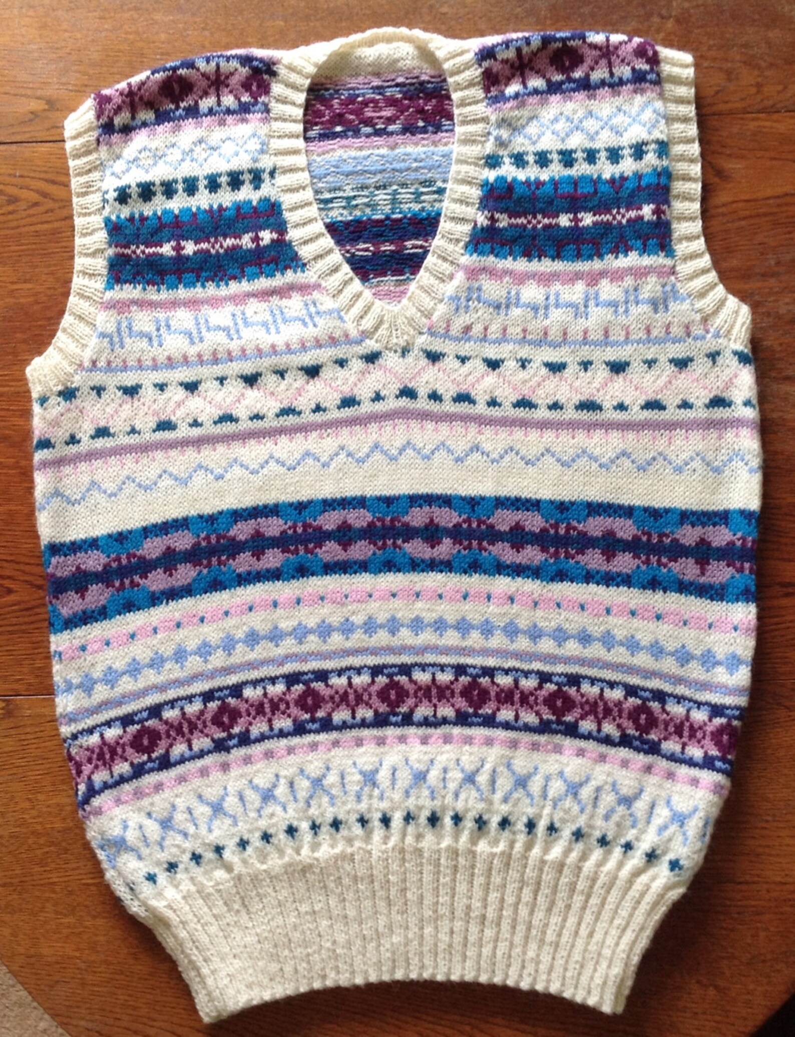 1940s Style Fair Isle Sleeveless Pullover - Etsy UK