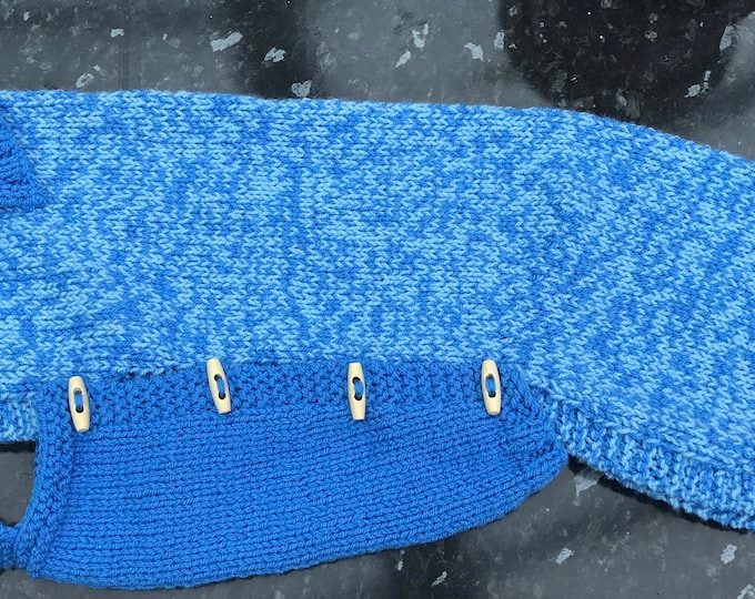 Chunky Hand Knitted Dog Coat suitable for a Greyhound or Whippet