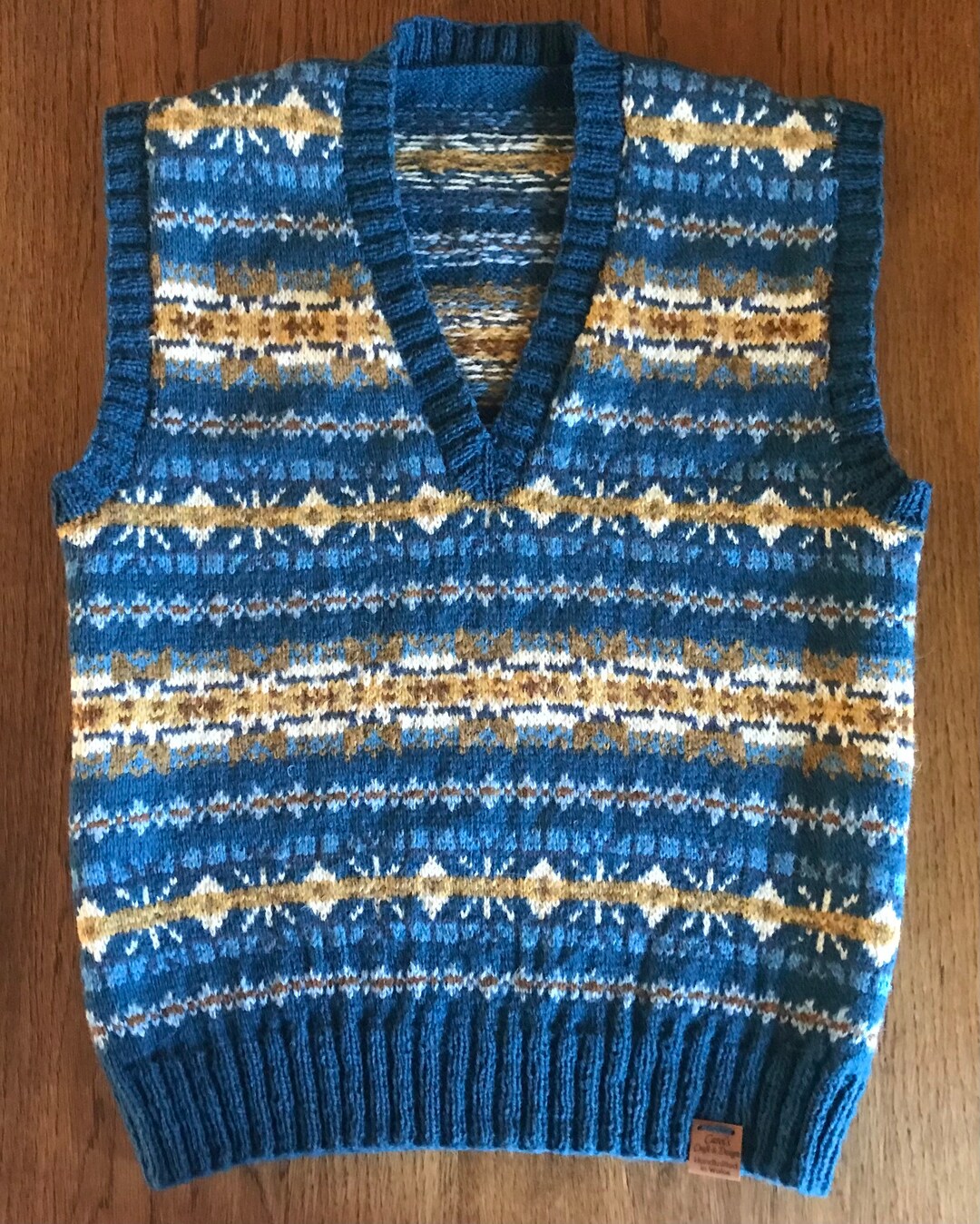 1940s Style Fair Isle Sleeveless Pullover - Etsy UK