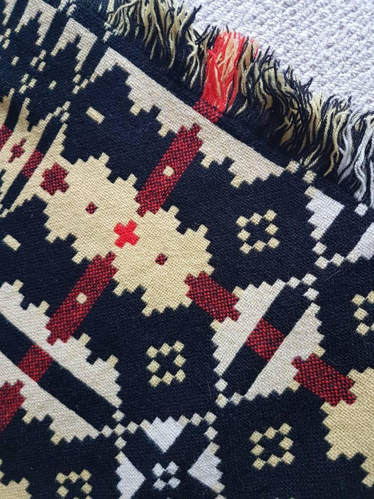Brynkir Vintage Welsh Wool Blanket Etsy