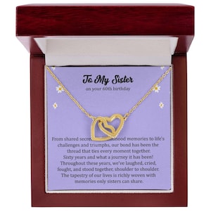 60th birthday gift for sister jewelry-Birthday Present for Sister 60 Years Old-Gift for Sister from Brother or Sister-Jewelry for Sister