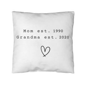 Custom Date Classic Pillow Gift For Mom and Grandma, Mother&#39;s Day Gifts, Gift For Mom, Mom Birthday Gift, Grandma Pillow