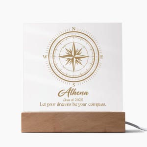 Personalisierte benutzerdefinierte Name Acryl Plakette, graduierten Geschenk, graduierten 2025, Abschluss Geschenk, Geschenk für graduierte , LED beleuchtete Andenken