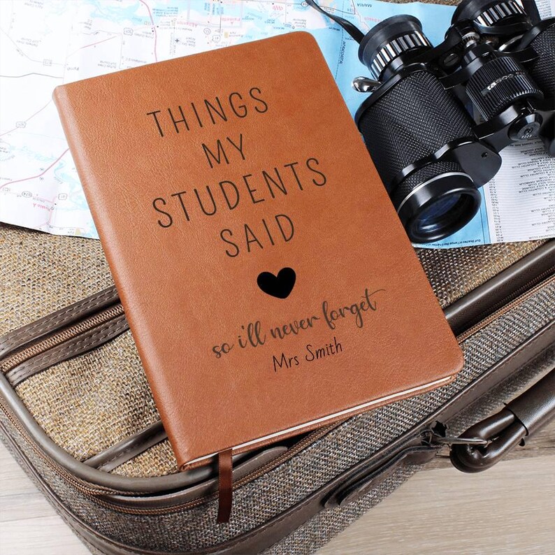 Diario personalizado de cuero vegano: regalo de agradecimiento para el profesorado imagen 5