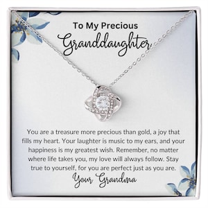 Gift From Grandma, Grandpa for Granddaughter, Granddaughter Necklace from Grandmother, Granddaughter Necklace from Nana