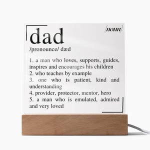 Gift For Dad Acrylic Square Plaque, First Time Dad, Gift For New Dad, Gift for Father&#39;s Day, Gifts for Dad, Wife Gift For Dd