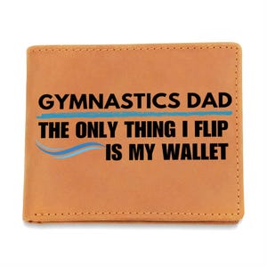 Lo único que muevo es mi billetera - Regalo para papá gimnasta - Divertida billetera de cuero para papá gimnasta - Idea de regalo para el Día del Padre